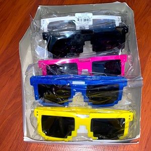 Pixelated sunglasses for your theme party or Halloween costume needs